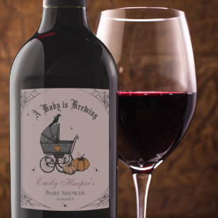 ピンクAベビーは赤ちゃんシャワーを醸造している ワインラベル