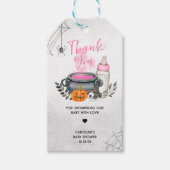 ピンクAベビーは赤ちゃんシャワーメッセージカード ギフトタグ (正面)