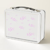 ピンクABC メタルランチボックス (裏面)