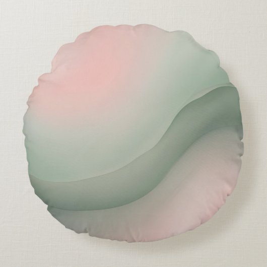 ピンクAIアートのボール ラウンドクッション (正面)