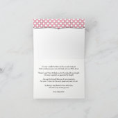 ピンクBBQありがとうノート、ベビー感謝していQyou詩 サンキューカード (内部)