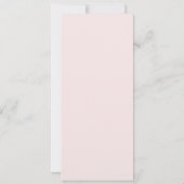 ピンクBoho水彩花メニューカード 招待状 (裏面)