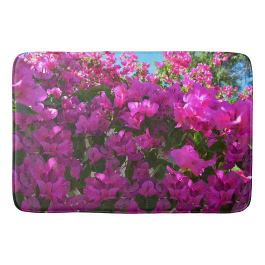 ピンクBougainvillea花、記憶泡バスマット バスマット (正面)