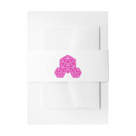 ピンクD20サイコロ結婚ズベリーバンド 招待状ベリーバンド