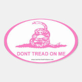 ピンクDMTOM 楕円形シール (正面)