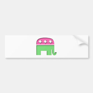 ピンクGOP象 バンパーステッカー