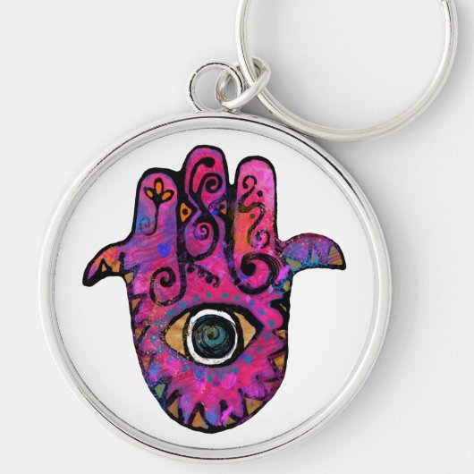 **ピンクHAMSA ** キーホルダー (正面)