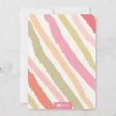 ピンクHELLOタイポグラフィベビーガール誕生デザイン誕生 案内状 (裏面)