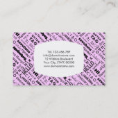 ピンクHI及びこんにちは! 違うなLanguanges 名刺 (裏面)