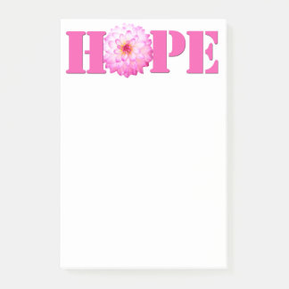 ピンクHOPEダリア写真文房具4x6注 ポストイット