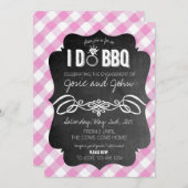 ピンクIドゥBBQ招待状 招待状 (正面/裏面)