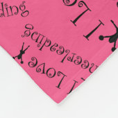 ピンクI愛チアリーティング フリースブランケット (角)