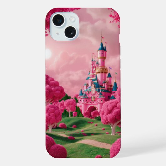 ピンクiPhone 13 カフォン iPhoneケース (裏面)