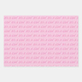 ピンクits Aガールラッピング紙 ラッピングペーパーシート (正面)