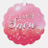 ピンクLet it雪ベビー第2回クリスマスカスタム写真 オーナメントカード (裏面)