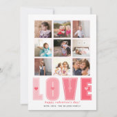 ピンクLOVEとハートバレンタインデー9枚 シーズンカード (正面)