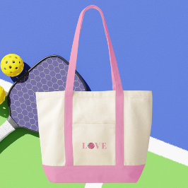 ピンクLOVEピックルボール トートバッグ