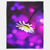 ピンクNアメジストデイジー フリースブランケット (正面)