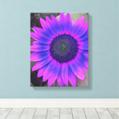 ピンクNパープルヒマワリキャンバスプリント キャンバスプリント (インサイチュ (ウッドフロア))