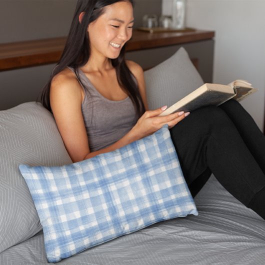 ピンクnホワイトウォーター色ジンガム市松模様にパターン 枕カバー