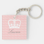 ピンクn白のプリンセス キーホルダー (裏面)
