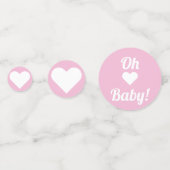 ピンクOhベビーカスタマイズ可能紙吹雪 コンフェッティ (正面)