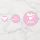 ピンクOhベビーカスタマイズ可能紙吹雪 コンフェッティ (裏面)