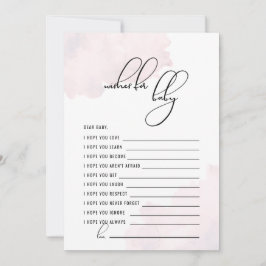 ピンクOh赤ちゃんシャワーがベビーを願う 招待状