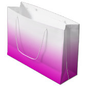 ピンクOmbrグラデーション背景デザイン-60416 ラージペーパーバッグ (正面アングル)