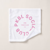 ピンクPKBLソーシャルクラブピックボール顔 ウォッシュタオル (ウォッシュタオル)