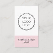 ピンクQRコードシンプルロゴ名刺 名刺 (正面)