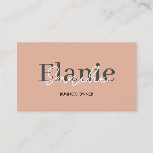 ピンクQRコードトレンディー エレガント モダン 名刺 (正面)