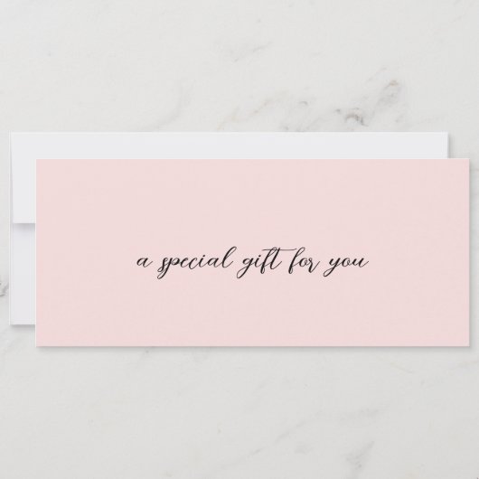 ピンクQRコードモダン商品券 (裏面)