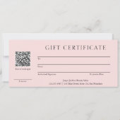 ピンクQRコードモダン商品券 (正面)