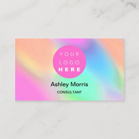 ピンクQRコードロゴソーシャルメディア通販 名刺 (裏面)