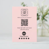 ピンクQR | TripAdvisorのビジネス評価リンク エンクロージャーカード (スタンド正面)