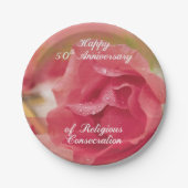 ピンクRoの宗教的な奉献50周年 ペーパープレート (正面)