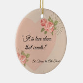 ピンクRosと"数えるSt.テレーズ"単独で愛 セラミックオーナメント (右)