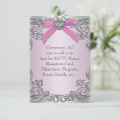 ピンクRSVPすべての目的 出欠カード (スタンド正面)