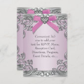 ピンクRSVPすべての目的 出欠カード (正面/裏面)