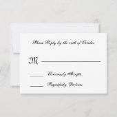 ピンクRSVPダマスク結婚式S216 出欠カード (裏面)