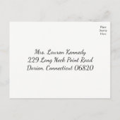 ピンクRSVPバラフラワーヴィンテージシャビーシック結婚ズ インビテーションポストカード (裏面)