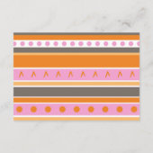 ピンクRVキャンパーベビーシャワーアドバイスカード エンクロージャーカード (裏面)