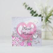 ピンクSWEET SIXTEEN16th誕生日パーティー 招待状 (スタンド正面)