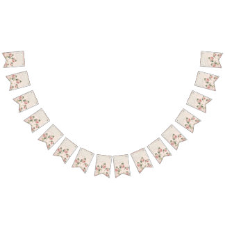 ピンクTouchの装飾用クッション バンティングフラッグ