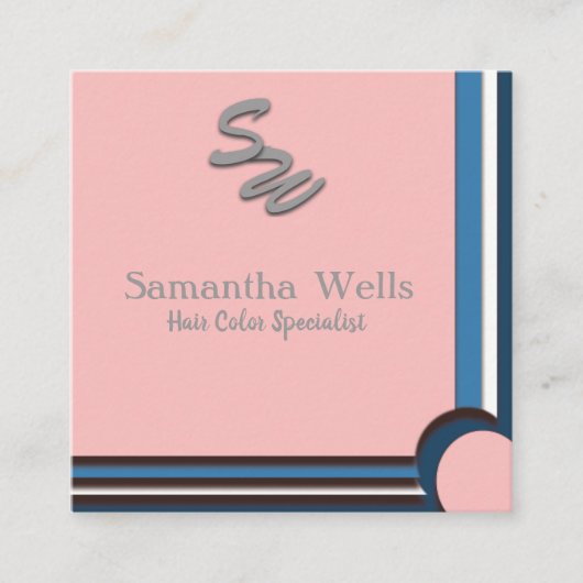 ピンクTouch スクエア名刺 (正面)