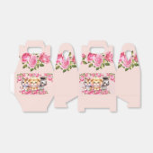 ピンクWIldアニマルガールズベビーシャワーまたは誕生日 フェイバーボックス (折り畳みなし)