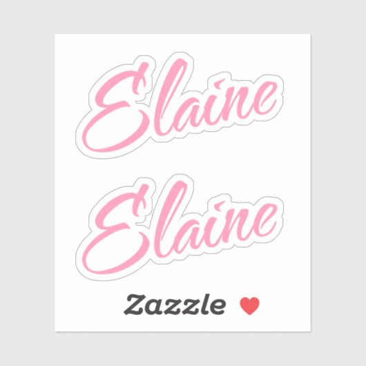 ピンクx2のライン名 シール (シート)