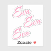 ピンクx3ステッカーのEva装飾名 シール (シート)