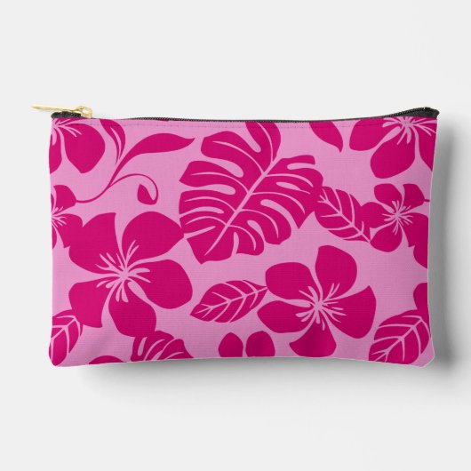 ピンクx 2のピンクビキニ模様 アクセサリーポーチ (正面)